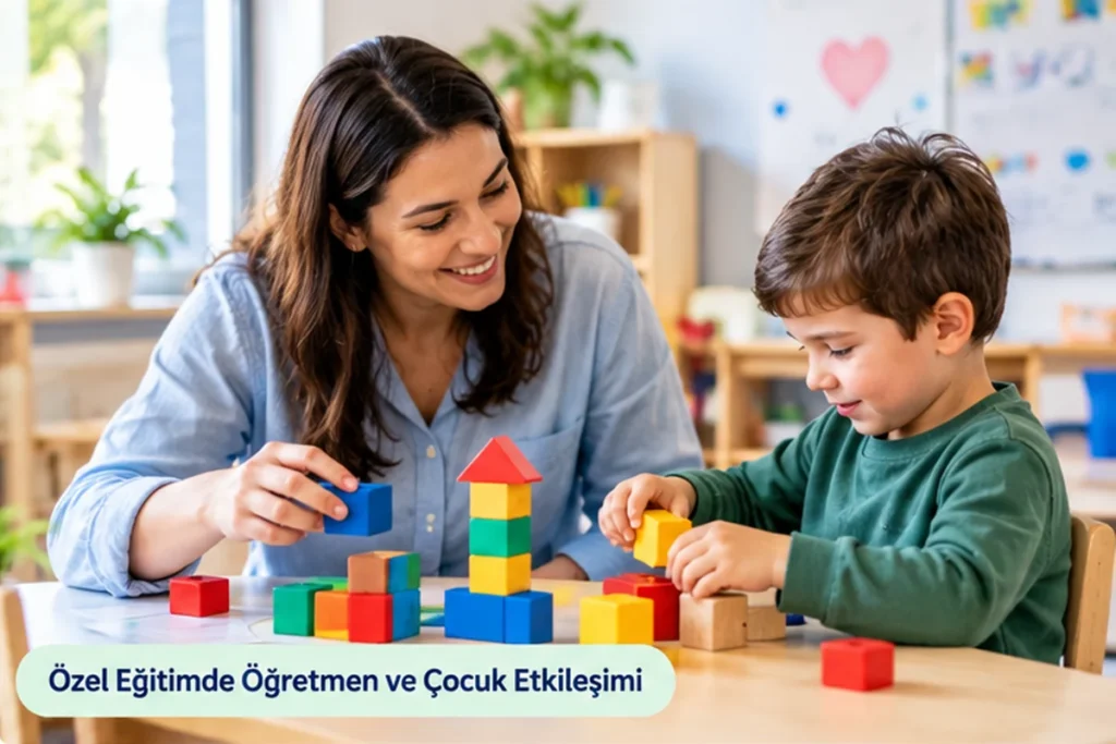 Özel eğitimde öğretmen ve çocuk arasında oyun temelli etkileşim